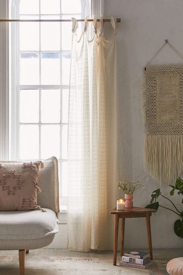 Slide View: 2: Lace Knotted Window Panel
