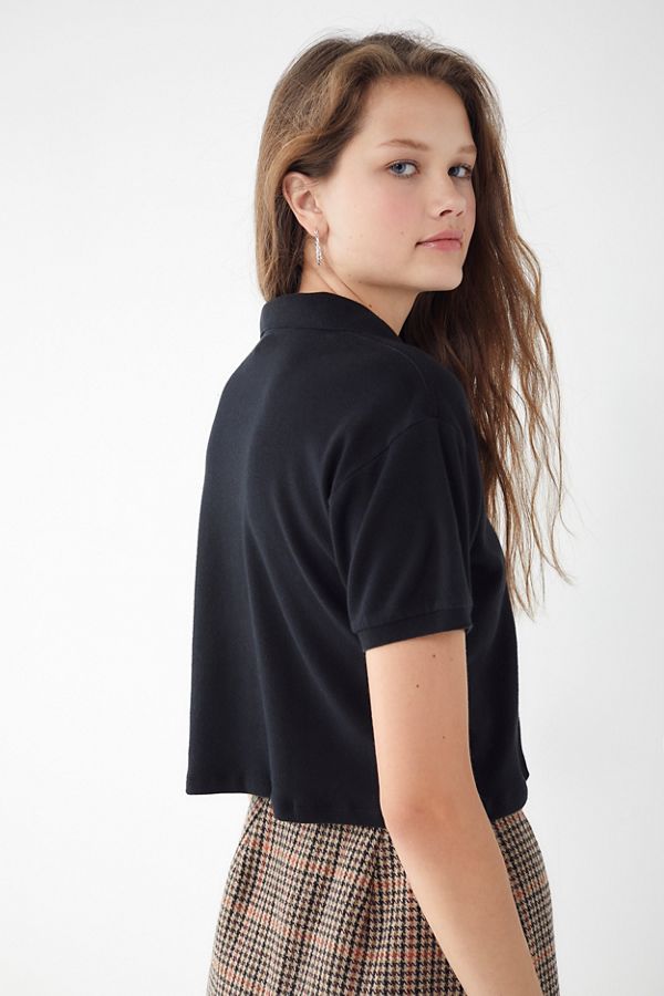 Urban Renewal Remade Overdyed Cropped Polo Shirt | Urban Outfitters