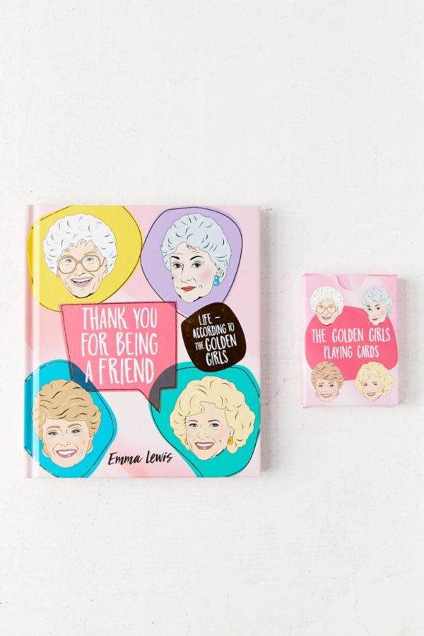 Thank You for Being a Friend Book + Playing Cards Golden Girls Gift Set