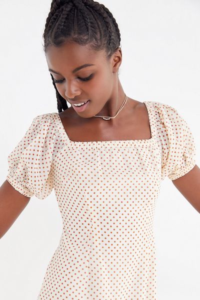 Winston White Lotus Polka Dot Mini Dress