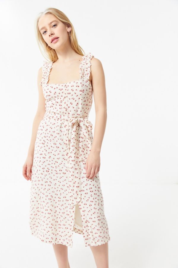 Winston White Fleur Belted Button-Front Midi Dress | Urban Outfitters