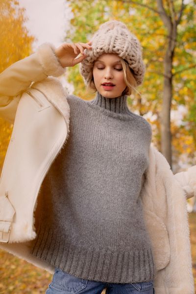 UO Gemma Cozy Turtleneck Cocoon Sweater