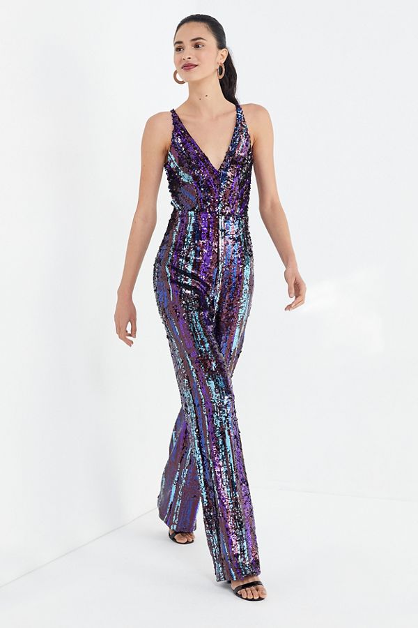 Dress The Population Charlie Sequin Jumpsuit | Urban Outfitters