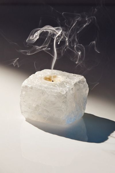 Quartz Crystal Tea Light Candle Holder