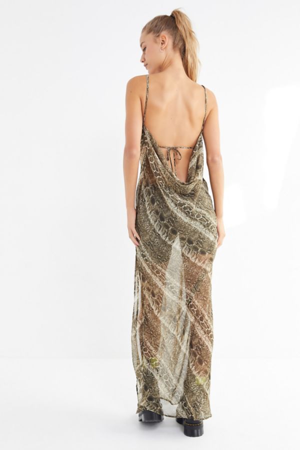 I.AM.GIA Zeta Sheer Cowl Neck Maxi Dress | Urban Outfitters Canada