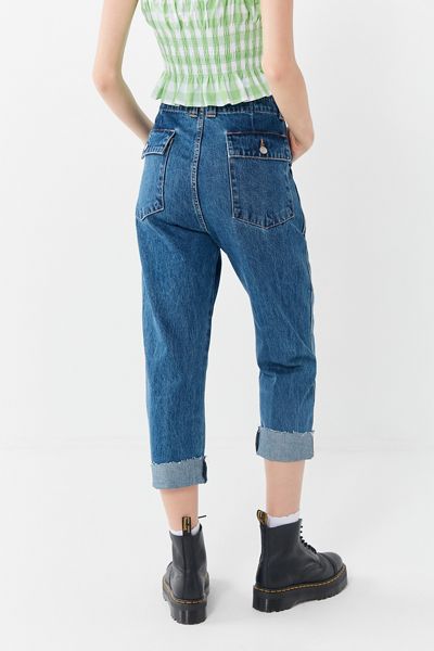 Neon Blonde Missionette Cropped Utility Jean