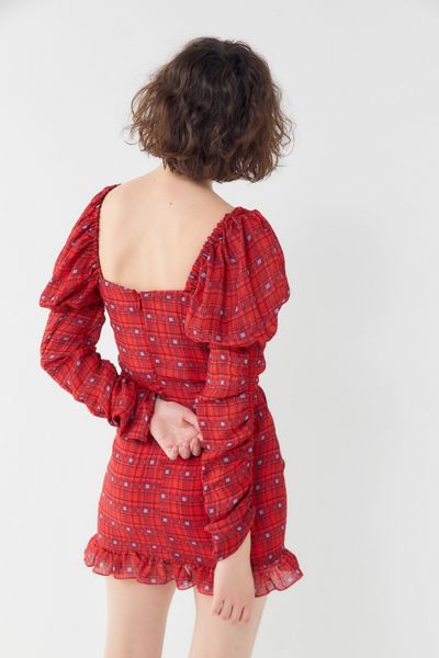 Finders Keepers Sorrento Ruched Long Sleeve Mini Dress