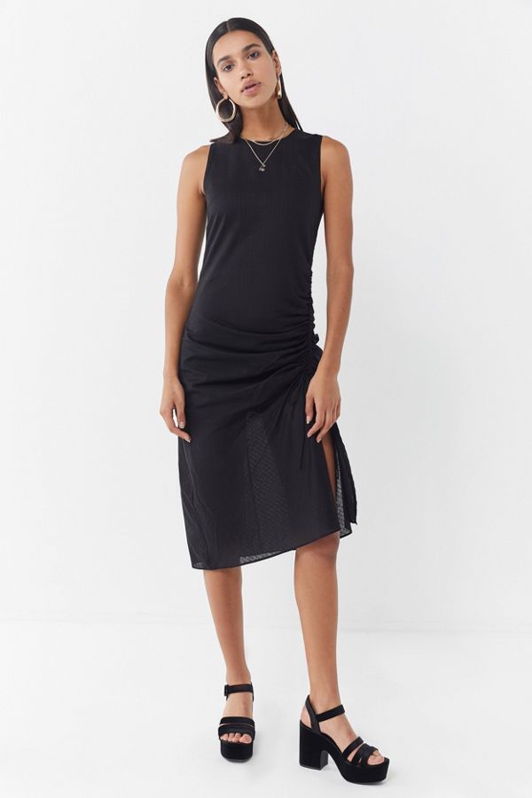 Third Form Straight Out Sleeveless Ruched Dress | Urban Outfitters