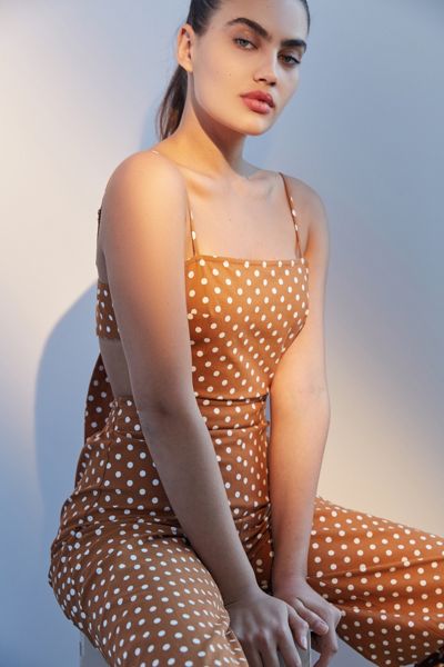 lèRumi Sonia Polka Dot Tie-Back Jumpsuit