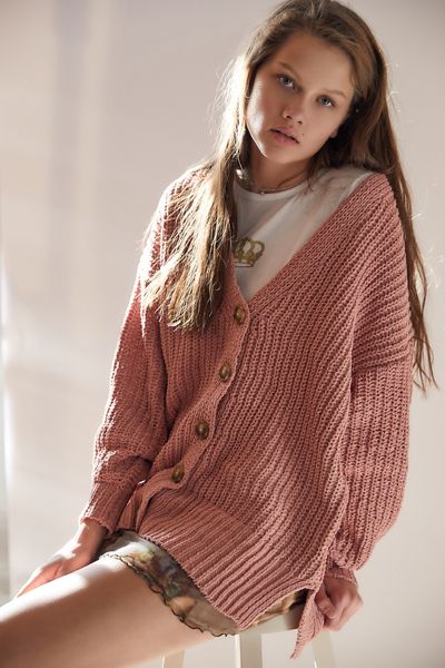 Starry Night Button-Front Cardigan