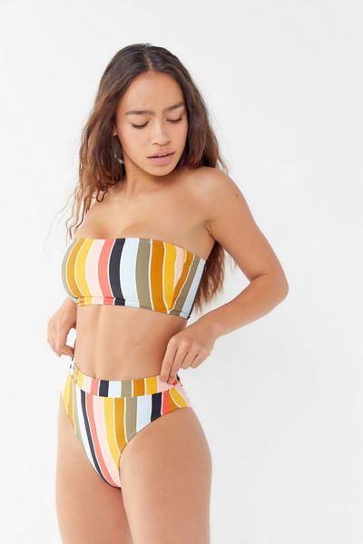 Billabong Sun Rise Striped High-Rise Bikini Bottom