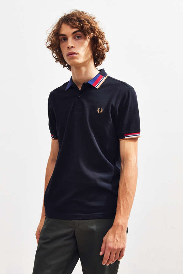 Fred Perry Abstract Collar Pique Polo Shirt | Urban Outfitters