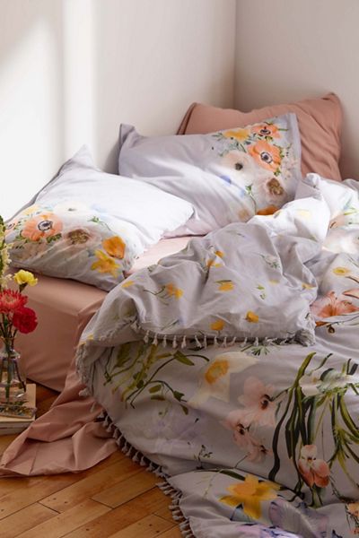 Phoebe Floral Tassel Duvet Cover