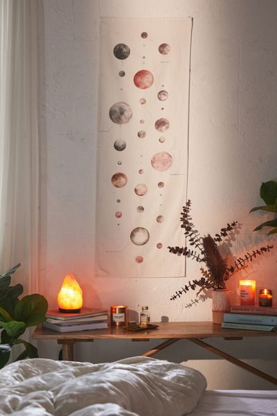 Watercolor Lunar Chart Tapestry