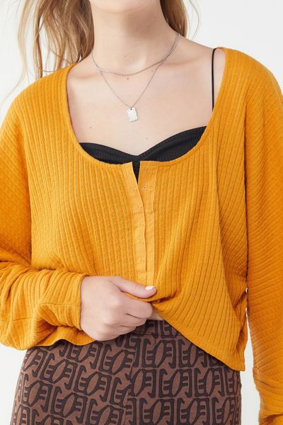UO Blithe Oversized Hook + Eye Cropped Sweater