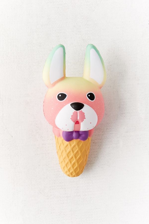 Slide View: 1: Dog Ice Cream Cone Squishy