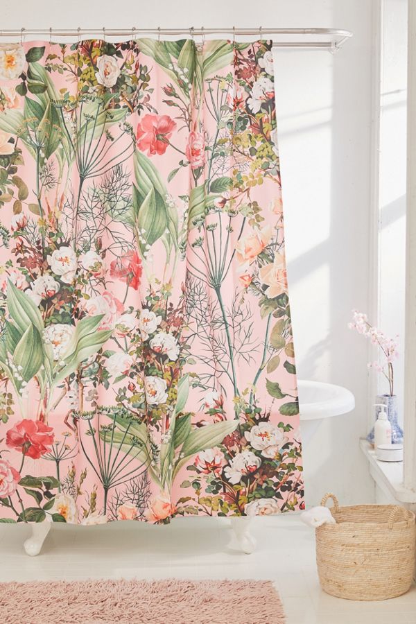 Slide View: 1: 83 Oranges For Deny Botanic Shower Curtain