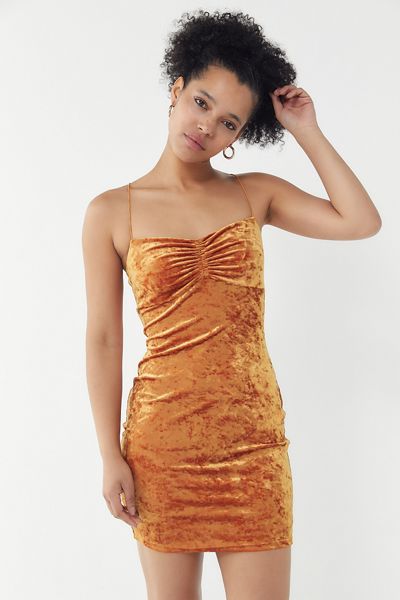 UO Kendall Crushed Velvet Mini Dress
