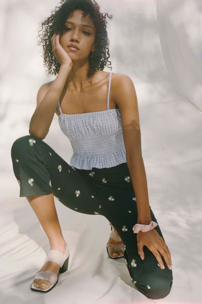 UO Daisy Embroidered Kick Flare Pant