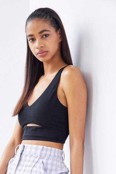 UO Carly Cut-Out Cropped Top