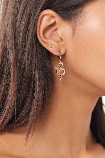 Frasier Sterling Medusa Huggie Drop Earring