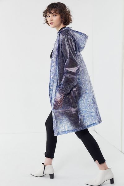 UO Leaf Snap Button-Front Rain Jacket