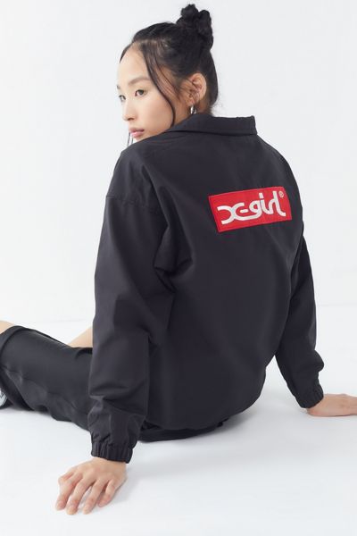 X-girl Rose Embroidered Coach Jacket