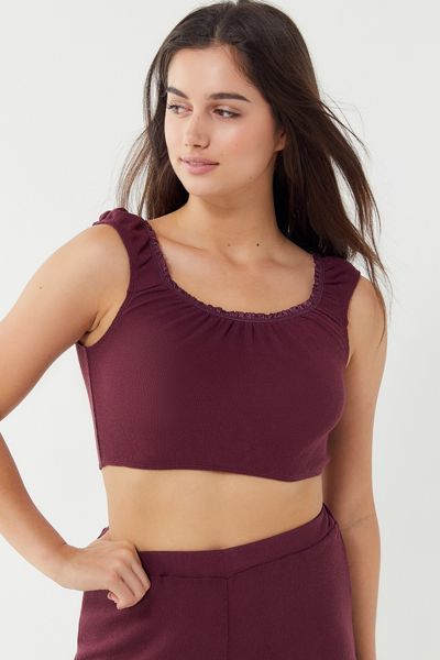 Out From Under Nori Ruffle Cropped Top