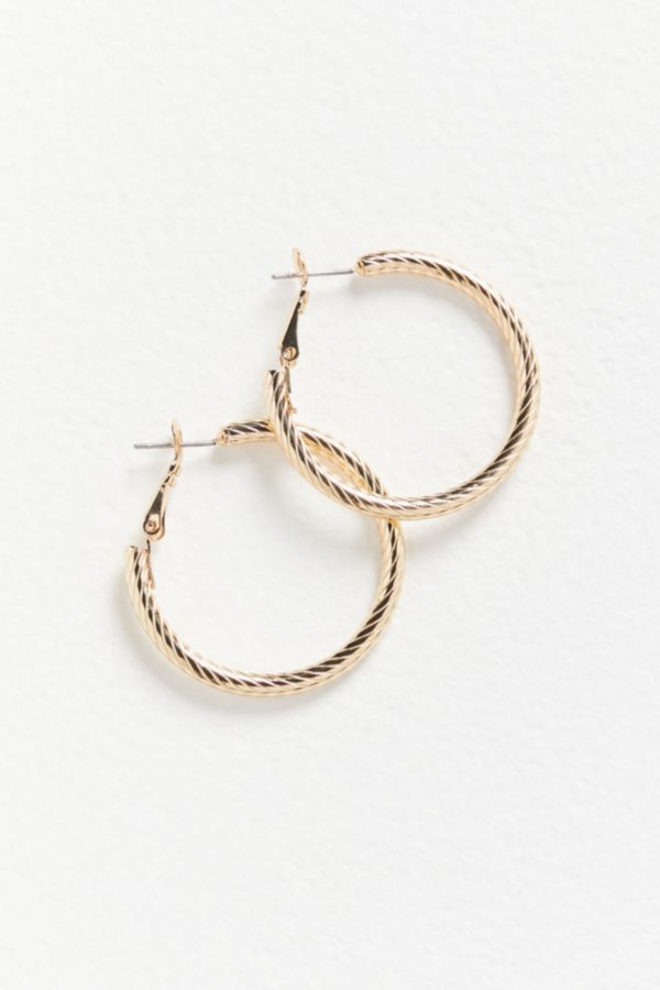 Alia Diamond Cut Hoop Earring | Urban Outfitters