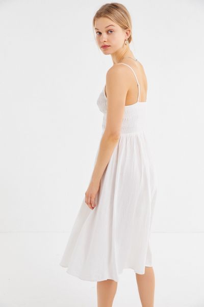 UO Ember Smocked Midi Dress