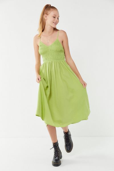 UO Ember Smocked Midi Dress