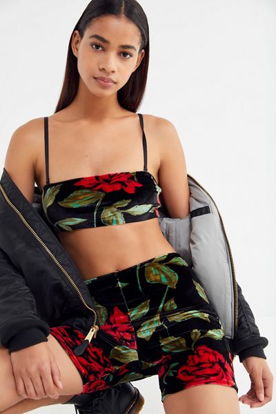 Out From Under Diandra Floral Velour Bandeau Bra