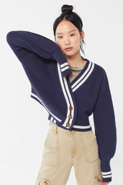 UO Laura Button-Down Cropped Cardigan