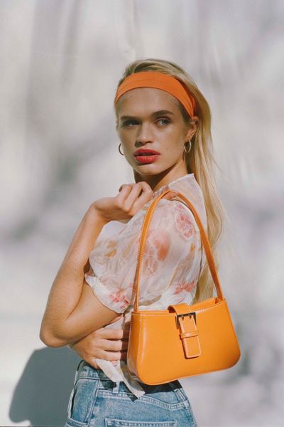 Top Stitch Baguette Bag