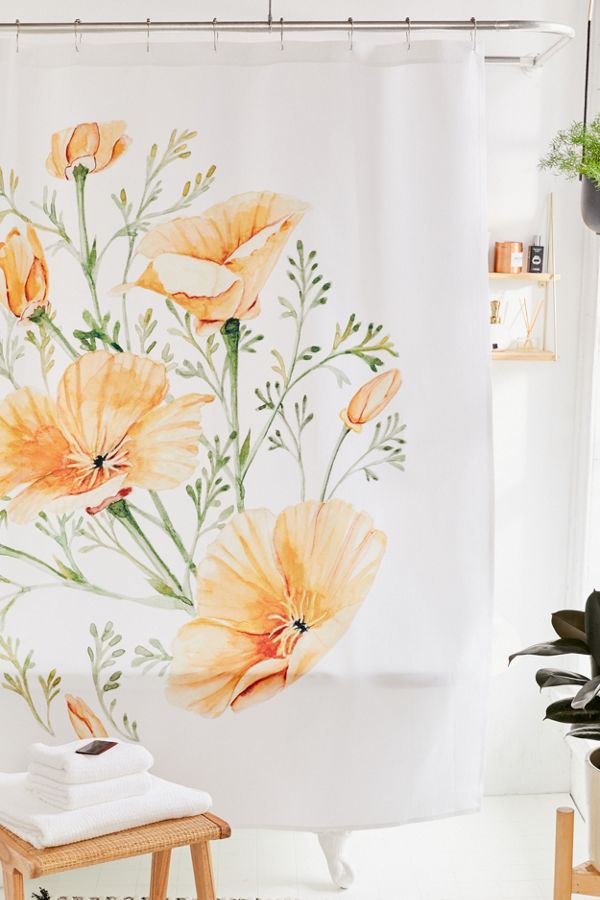 Slide View: 1: Shealeen Louise For Deny California Poppies Shower Curtain