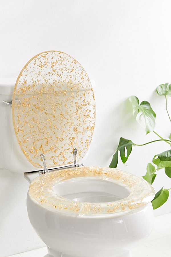 Urban Outfitters Metallic-flecked Toilet Seat In Gold