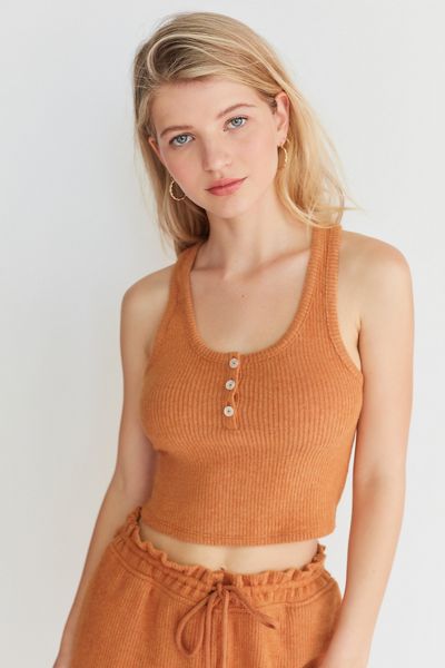 Out From Under Brielle Flirty Henley Tank Top