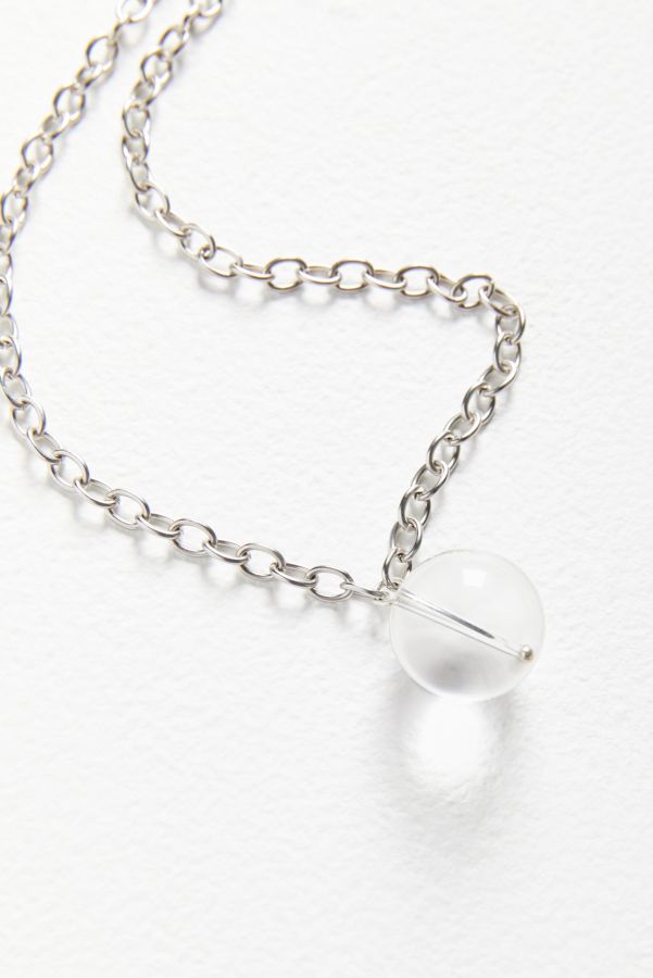 Luiny Crystal Ball Chain Necklace Urban Outfitters