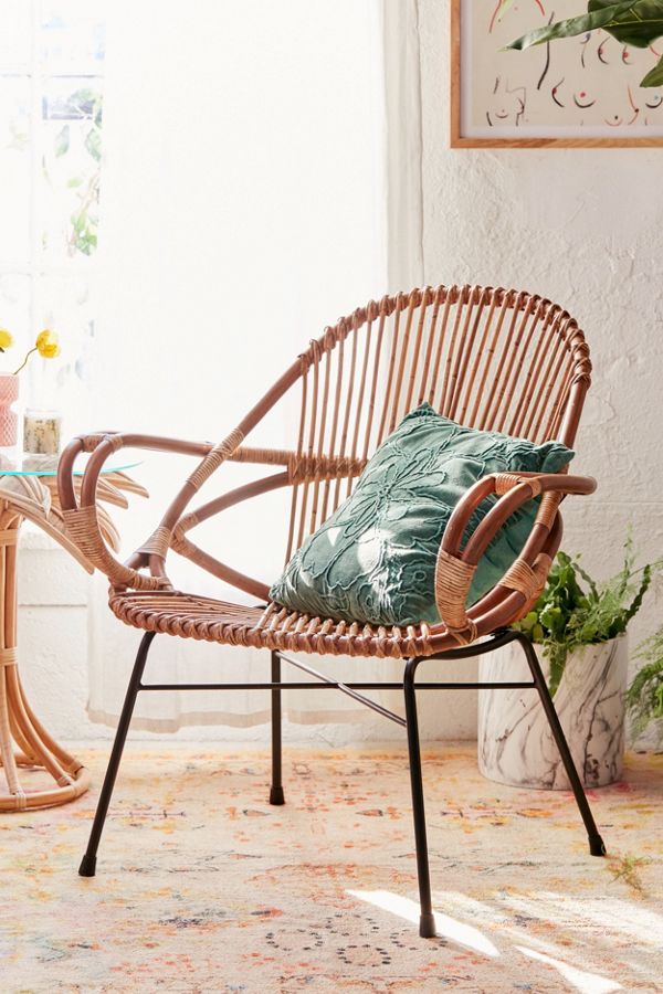 Slide View: 1: Brigitte Rattan Chair