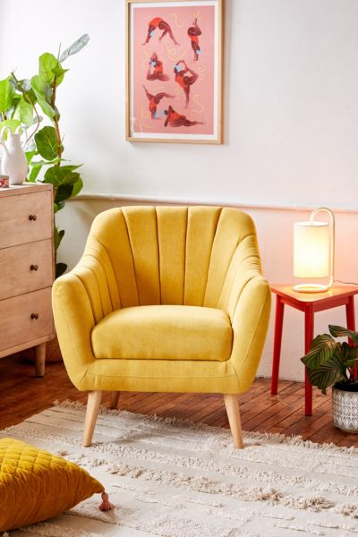 Urban Outfitters Selena Arm Chair In Yellow