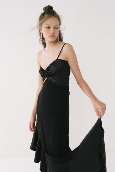Tach Clothing Helga Silky Asymmetrical Maxi Dress