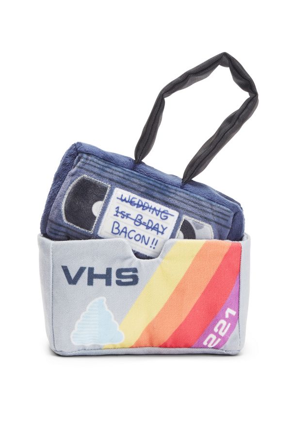 Slide View: 1: BARK Paws and Rewind VHS Dog Toy