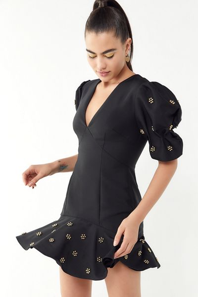Keepsake Starlight Puff Sleeve Mini Dress