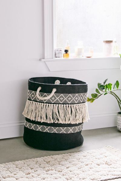 Woven Fringe Laundry Bag