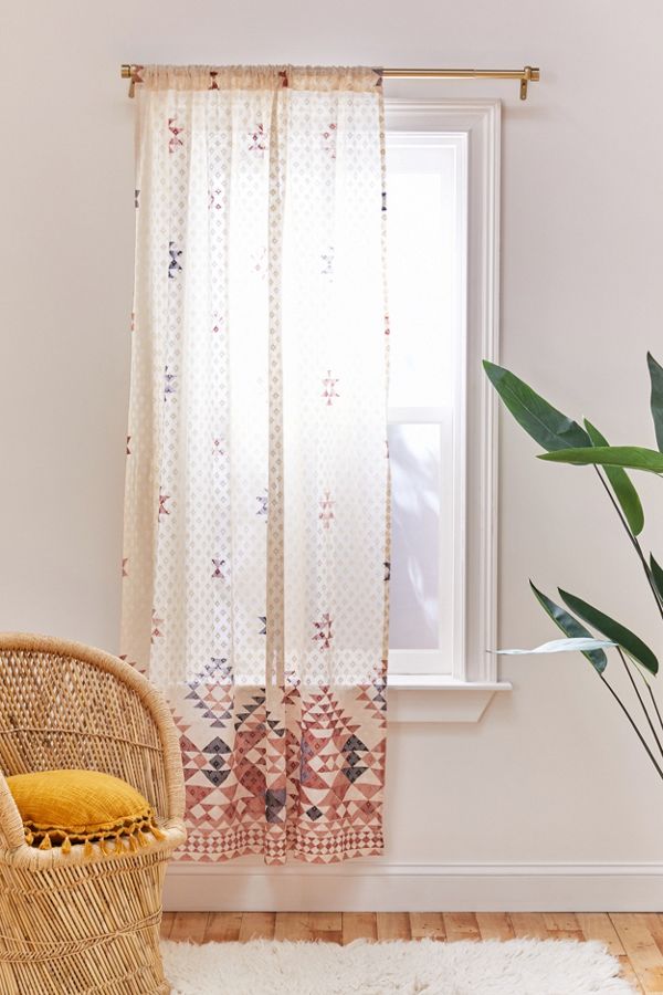 Slide View: 1: Emma Geo Lace Window Panel