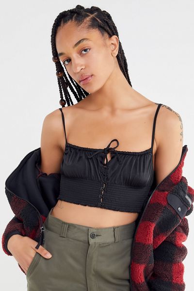 Out From Under Esmeralda Smocked Cropped Top