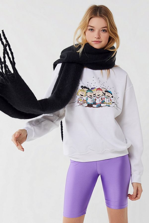 Slide View: 1: Peanuts Holiday Caroling Sweatshirt