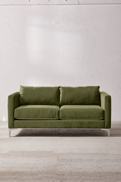 Urban Outfitters Chamberlin Velvet Love Seat In Green