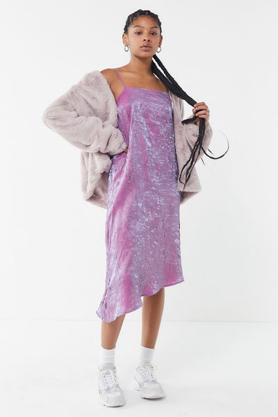 Urban Renewal Remnants Iridescent Asymmetrical Slip Dress