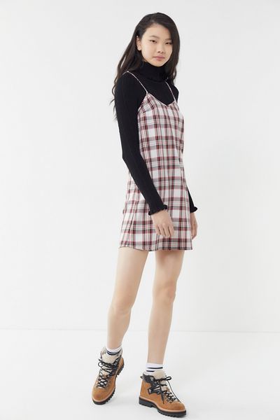 Urban Renewal Remnants Plaid Mini Slip Dress